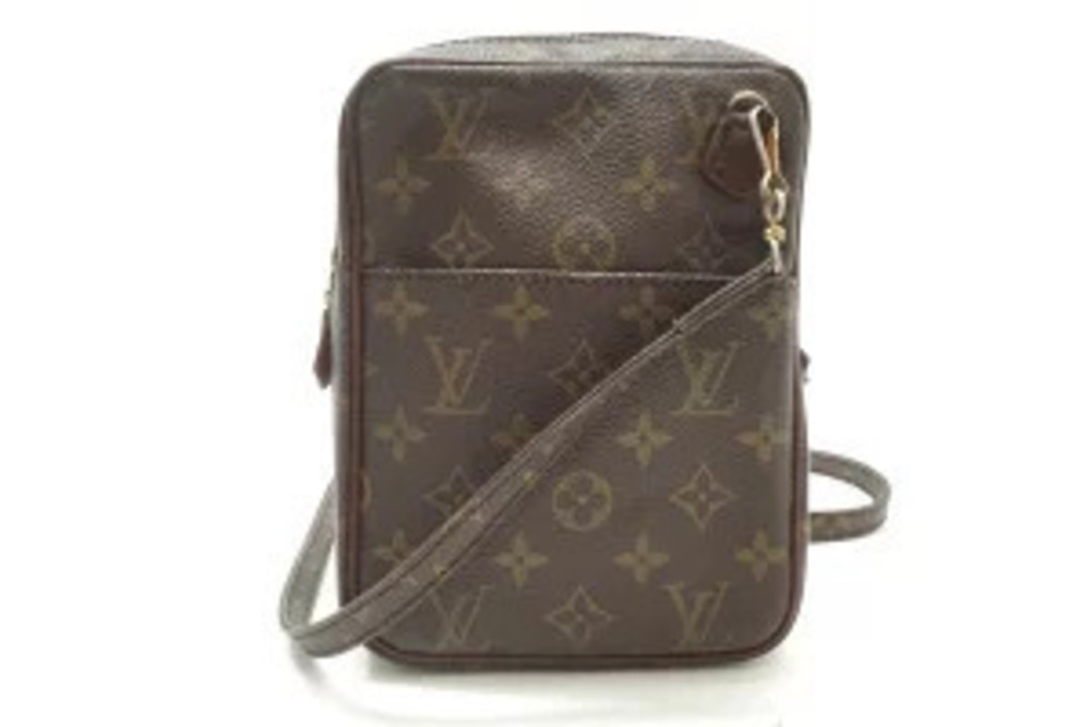 Louis Vuitton Monogram Danube Leather Shoulder Bag Brown